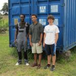 Centre 20' container used as Store